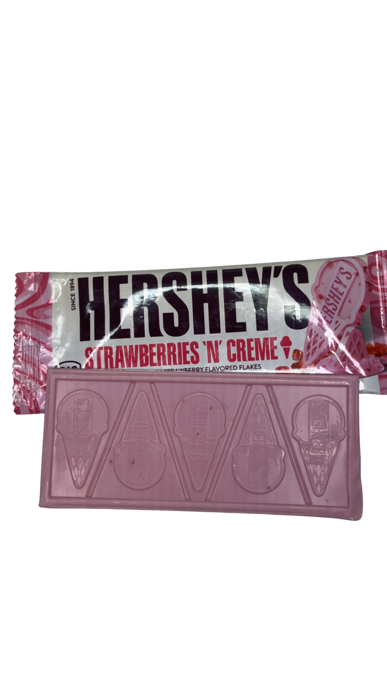 Strawberries and cream Hershey bar