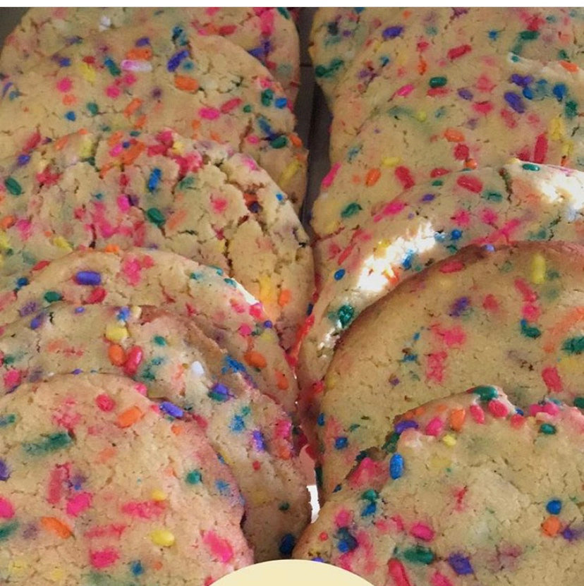 Birthday cake cookies